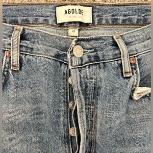 Agolde High Rise Light Blue Jeans